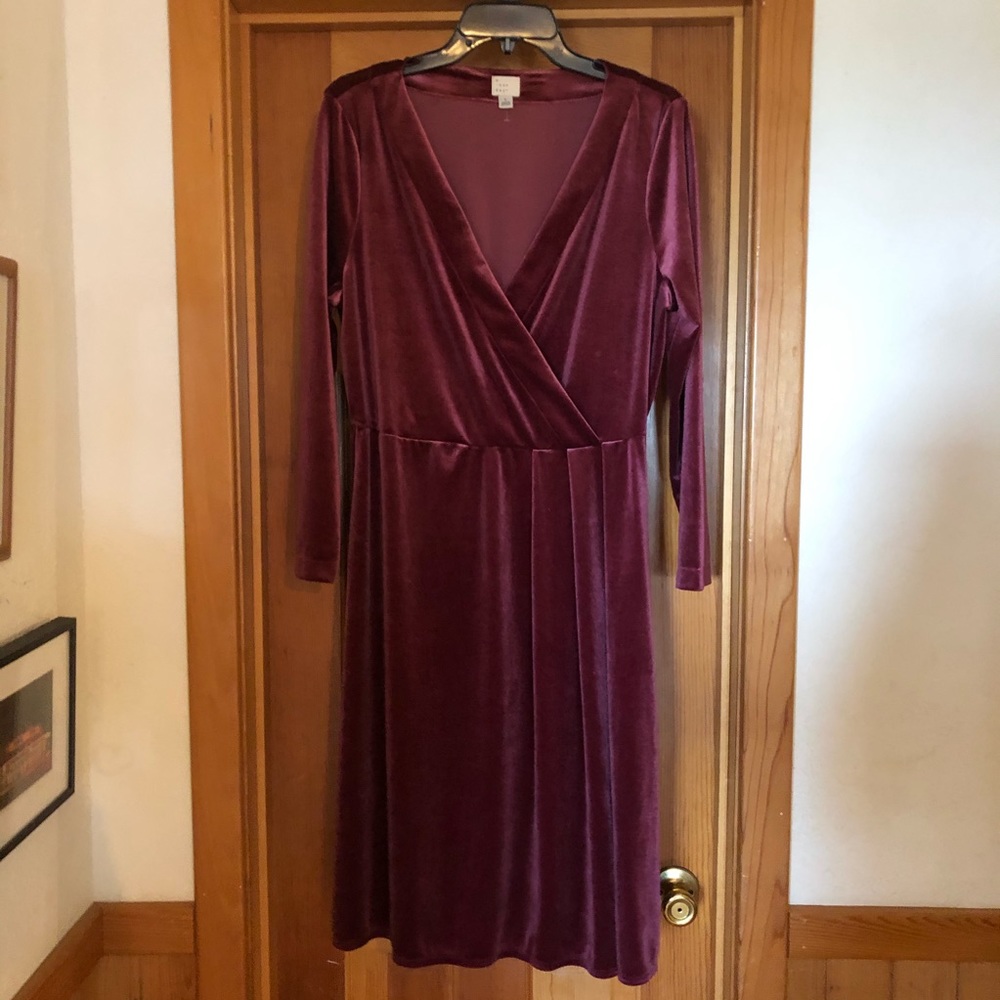 a new day Velvet Faux Wrap Dress